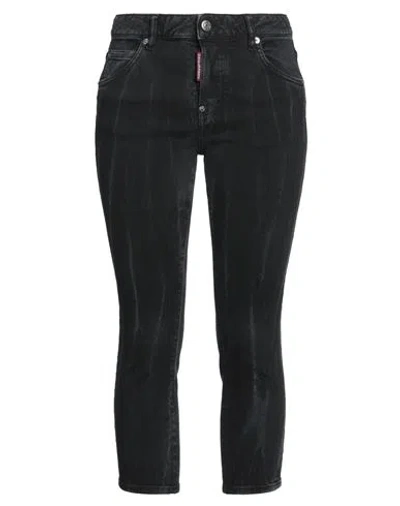 Dsquared2 Woman Jeans Black Size 6 Cotton, Elastane