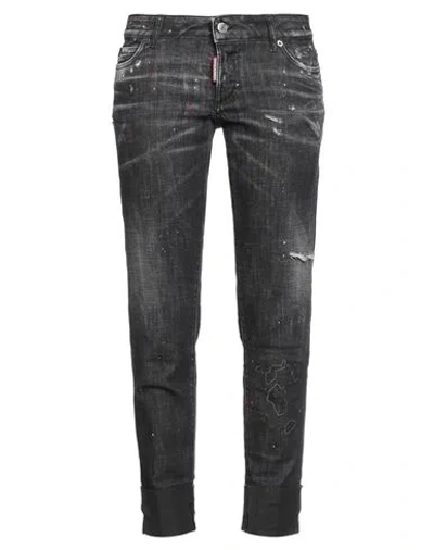 Dsquared2 Woman Jeans Black Size 8 Cotton, Elastane