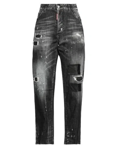 Dsquared2 Woman Jeans Black Size 8 Cotton, Elastane