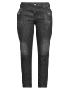 Dsquared2 Woman Jeans Black Size 8 Cotton, Elastane, Polyethylene In Black