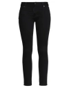 Dsquared2 Woman Jeans Black Size 8 Cotton, Elastomultiester, Elastane, Bovine Leather, Other Fibres In Black