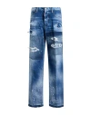 Dsquared2 Patchwork-embellished Jeans In Blue