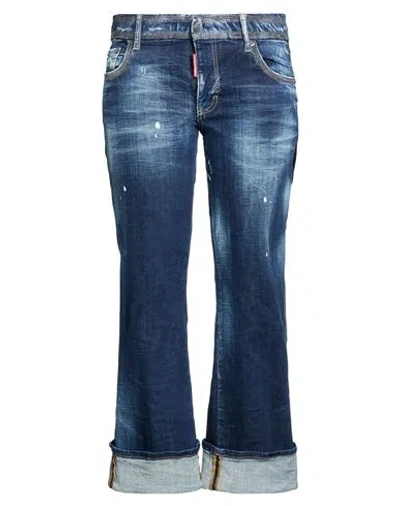 Dsquared2 Woman Jeans Blue Size 0 Cotton, Elastane