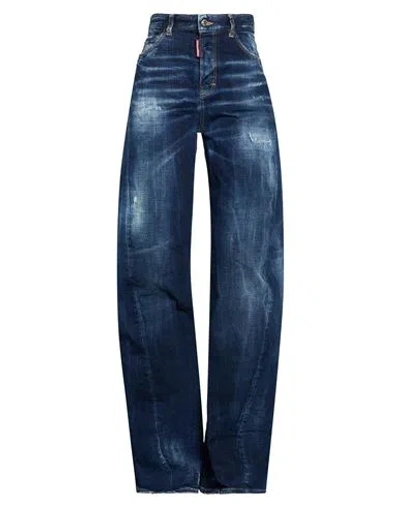 Dsquared2 Woman Jeans Blue Size 00 Cotton, Elastane