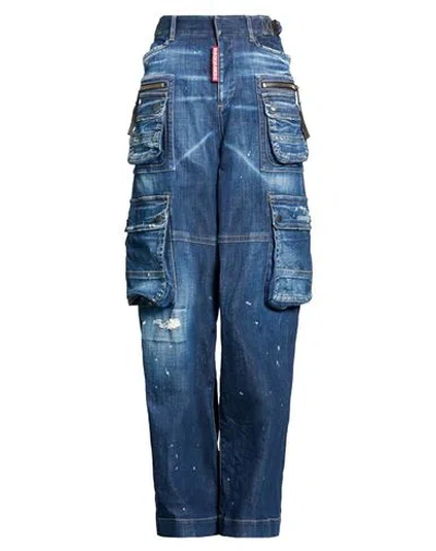 Dsquared2 Woman Jeans Blue Size 00 Cotton, Elastane