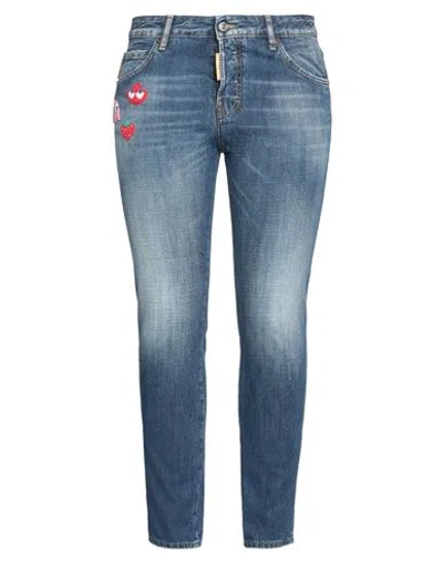 Dsquared2 Woman Jeans Blue Size 10 Cotton