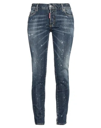Dsquared2 Woman Jeans Blue Size 10 Cotton, Elastane