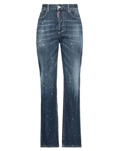 Dsquared2 Woman Jeans Blue Size 10 Cotton, Elastane