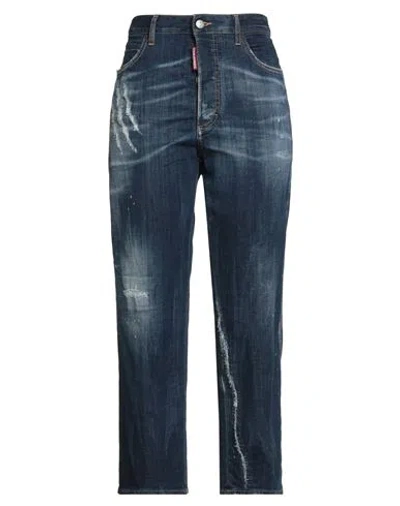 Dsquared2 Woman Jeans Blue Size 10 Cotton, Elastane