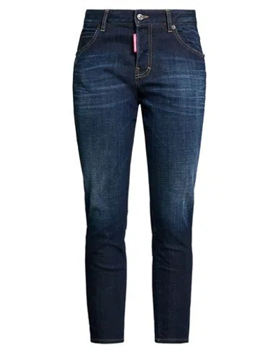 Dsquared2 Woman Jeans Blue Size 10 Cotton, Elastane