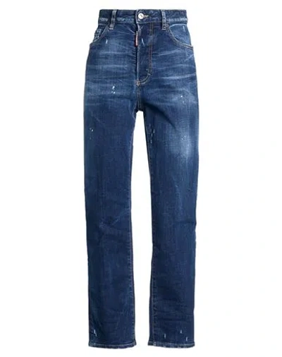 Dsquared2 Woman Jeans Blue Size 10 Cotton, Elastane