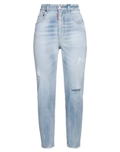Dsquared2 Woman Jeans Blue Size 10 Cotton, Elastane