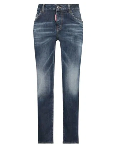 DSQUARED2 DSQUARED2 WOMAN JEANS BLUE SIZE 10 COTTON, ELASTOMULTIESTER, ELASTANE