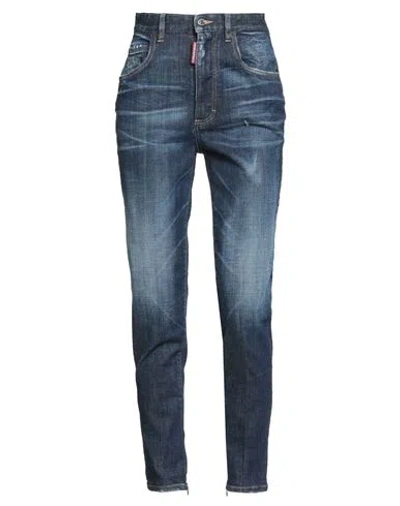 Dsquared2 Woman Jeans Blue Size 10 Cotton, Polyester, Elastane