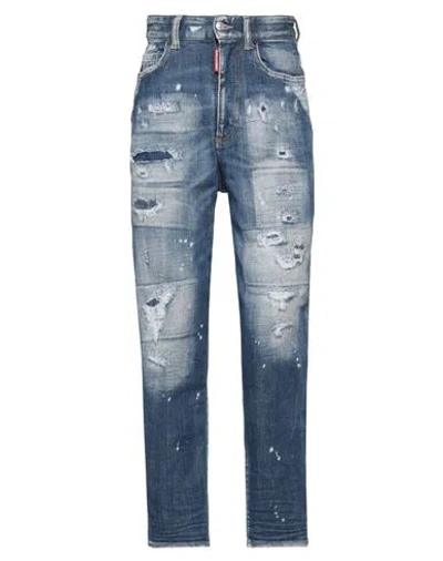 Dsquared2 Woman Jeans Blue Size 10 Cotton, Polyester, Elastane
