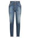 Dsquared2 Woman Jeans Blue Size 10 Cotton, Polyester, Elastane, Calfskin In Blue