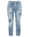 Dsquared2 Woman Jeans Blue Size 10 Paper, Elastane In Blue