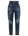 Dsquared2 Woman Jeans Blue Size 12 Cotton, Elastane In Blue