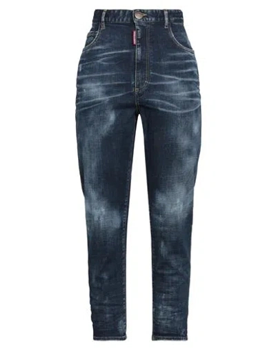 Dsquared2 Woman Jeans Blue Size 12 Cotton, Elastane