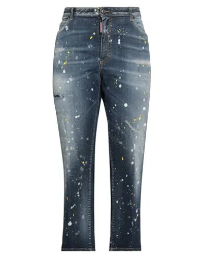 Dsquared2 Woman Jeans Blue Size 12 Cotton, Elastane
