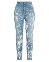 Dsquared2 Woman Jeans Blue Size 12 Cotton, Elastane, Polyamide, Polyester In Blue