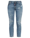 Dsquared2 Woman Jeans Blue Size 12 Cotton, Elastane, Polyester In Blue