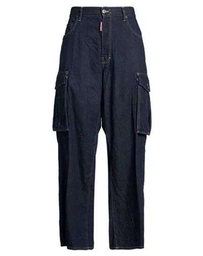 Dsquared2 Woman Jeans Blue Size 16 Cotton, Hemp