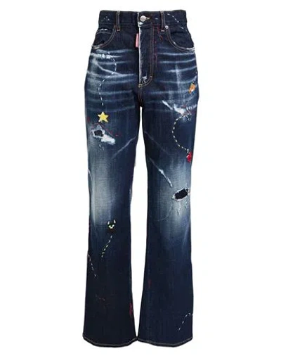 Dsquared2 Woman Jeans Blue Size 2 Cotton, Elastane