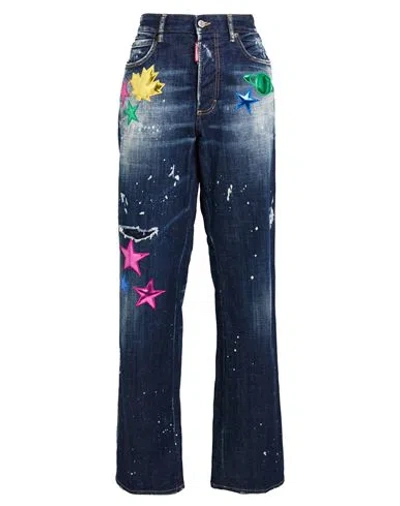 Dsquared2 Woman Jeans Blue Size 2 Cotton, Elastane