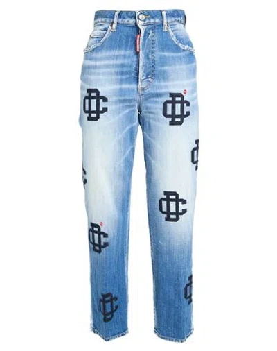 Dsquared2 Woman Jeans Blue Size 2 Cotton, Elastane