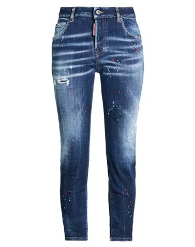 Dsquared2 Woman Jeans Blue Size 2 Cotton, Elastane