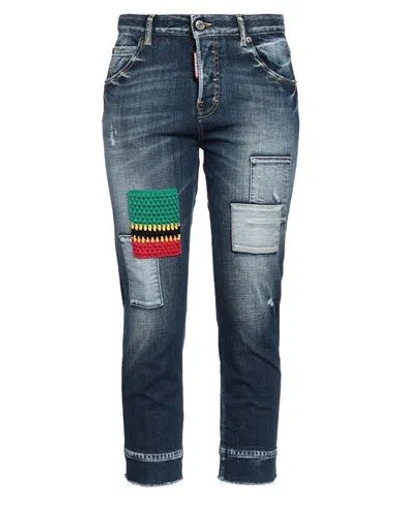 Dsquared2 Woman Jeans Blue Size 2 Cotton, Elastane
