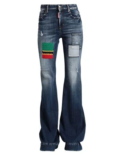 Dsquared2 Woman Jeans Blue Size 2 Cotton, Elastane