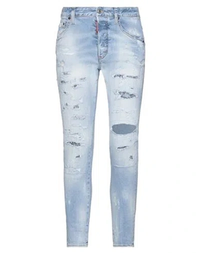 Dsquared2 Woman Jeans Blue Size 2 Cotton, Elastane