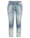 Dsquared2 Woman Jeans Blue Size 2 Cotton, Elastomultiester, Elastane In Blue