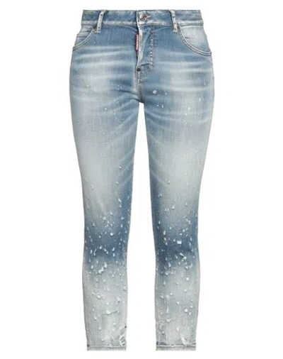 Dsquared2 Woman Jeans Blue Size 2 Cotton, Elastomultiester, Elastane