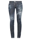 Dsquared2 Woman Jeans Blue Size 10 Cotton, Elastomultiester, Elastane In Blue