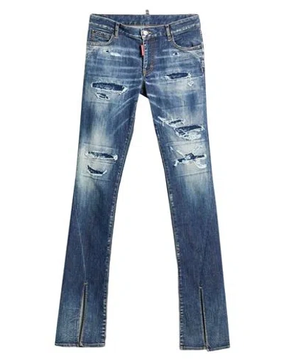 Dsquared2 Woman Jeans Blue Size 2 Cotton, Elastomultiester, Elastane