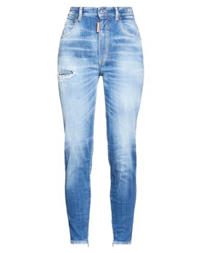 Dsquared2 Woman Jeans Blue Size 4 Cotton, Elastane