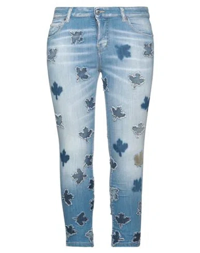 Dsquared2 Woman Jeans Blue Size 4 Cotton, Elastane