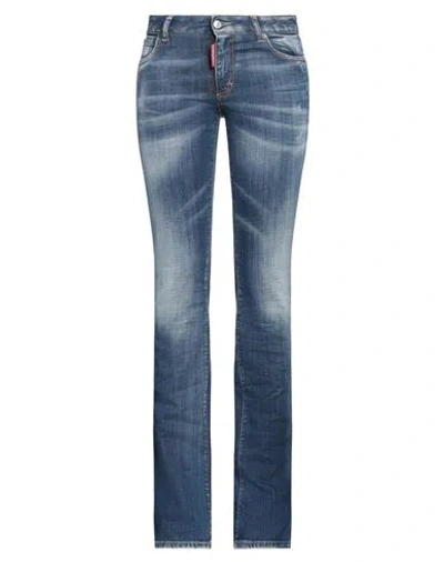 Dsquared2 Woman Jeans Blue Size 4 Cotton, Elastane