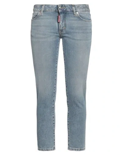 Dsquared2 Woman Jeans Blue Size 8 Cotton, Elastane