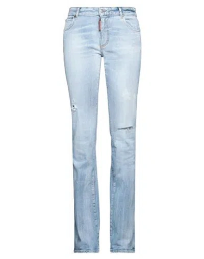 Dsquared2 Woman Jeans Blue Size 10 Cotton, Elastane