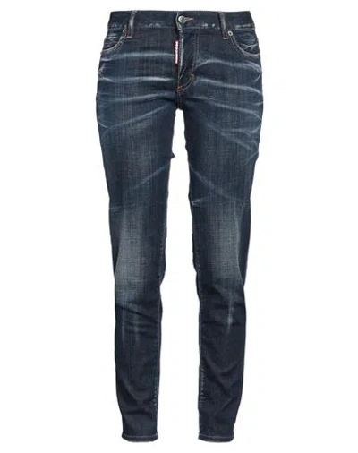 Dsquared2 Woman Jeans Blue Size 4 Cotton, Elastane