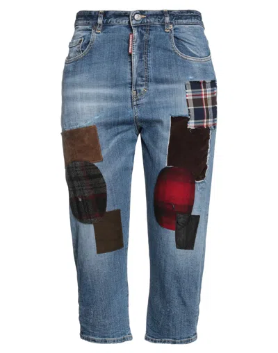 Dsquared2 Denim Cropped In Blue