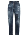 Dsquared2 Woman Jeans Blue Size 4 Cotton, Elastomultiester In Blue