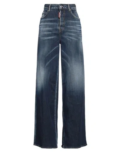 Dsquared2 Woman Jeans Blue Size 4 Cotton, Elastomultiester, Elastane