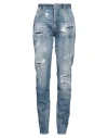 Dsquared2 Woman Jeans Blue Size 4 Cotton, Elastomultiester, Elastane In Blue