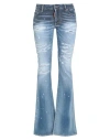 Dsquared2 Woman Jeans Blue Size 4 Cotton, Elastomultiester, Elastane In Blue