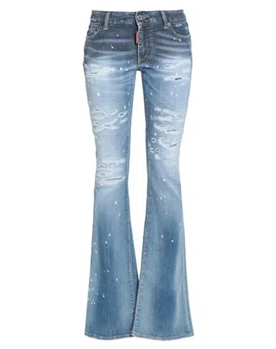 Dsquared2 Woman Jeans Blue Size 4 Cotton, Elastomultiester, Elastane
